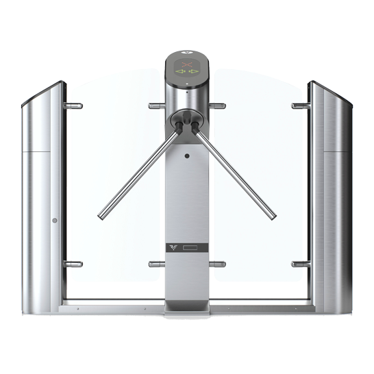 T-03-K turnstile with glass panels and card collector